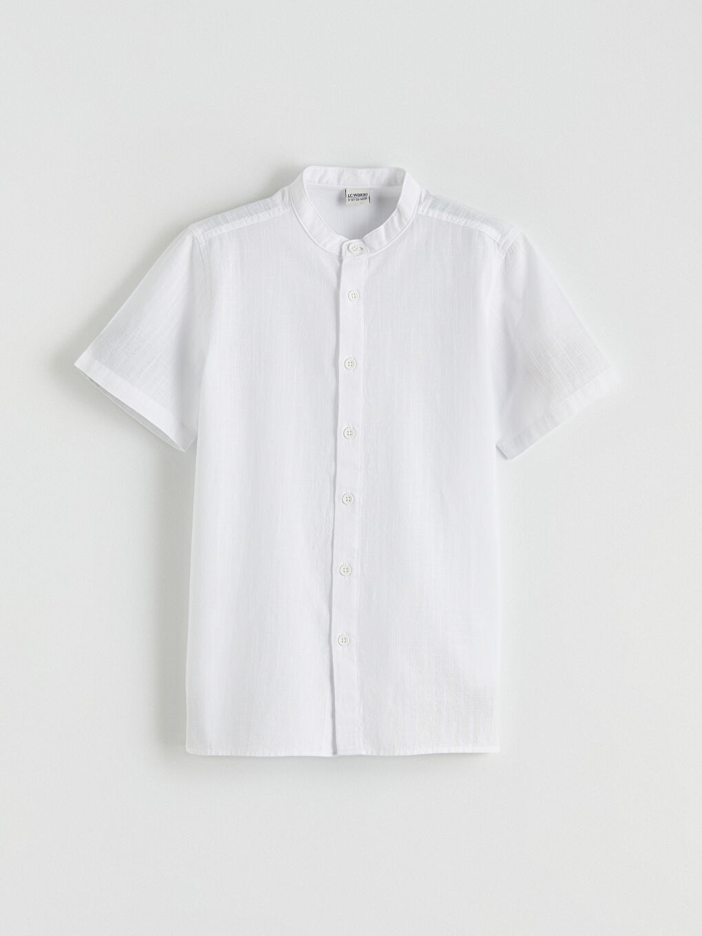 Beyaz Hakim Yaka Basic Erkek Çocuk Gömlek