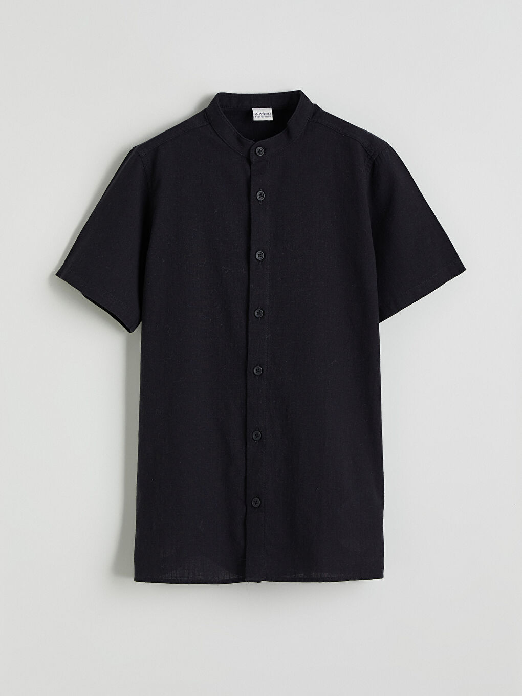 Siyah Hakim Yaka Basic Erkek Çocuk Gömlek