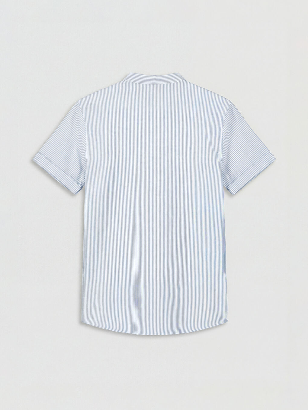 Mavi Hakim Yaka Çizgili Erkek Çocuk Gömlek-1