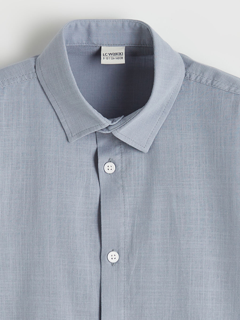 İndigo Uzun Kollu Erkek Çocuk Poplin Gömlek-1