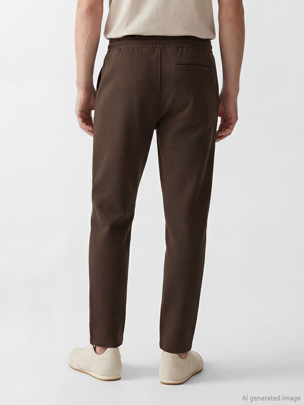 Kahverengi Standart Kalıp Erkek Eşofman Altı-2