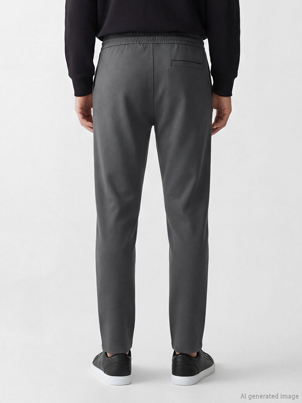 Gri Standart Kalıp Erkek Eşofman Altı-2