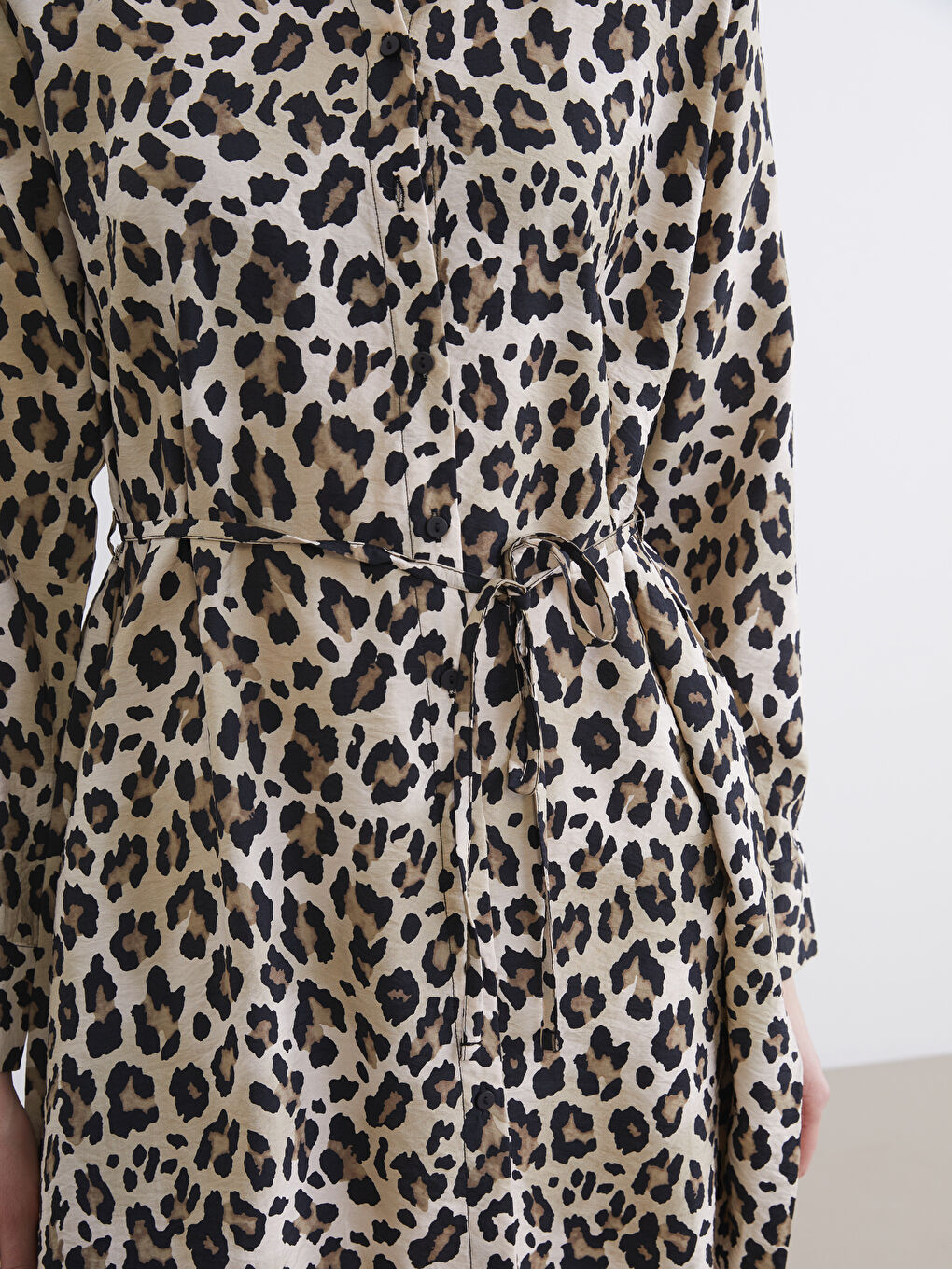 Leopar Desenli Kadın Gömlek Tunik-2