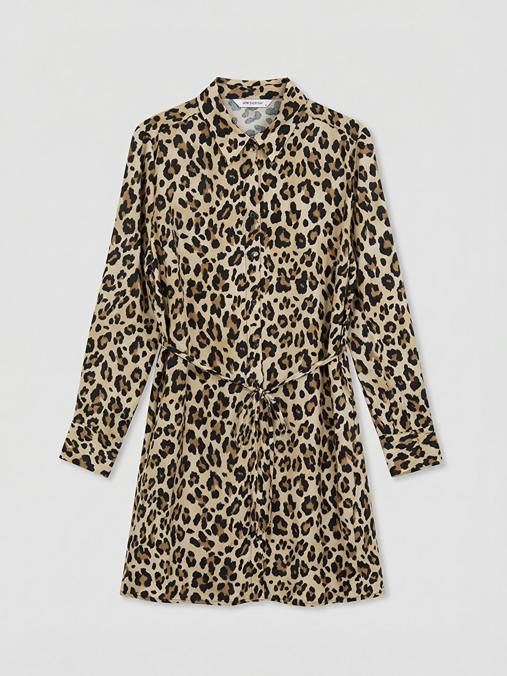 Leopar Desenli Kadın Gömlek Tunik-4