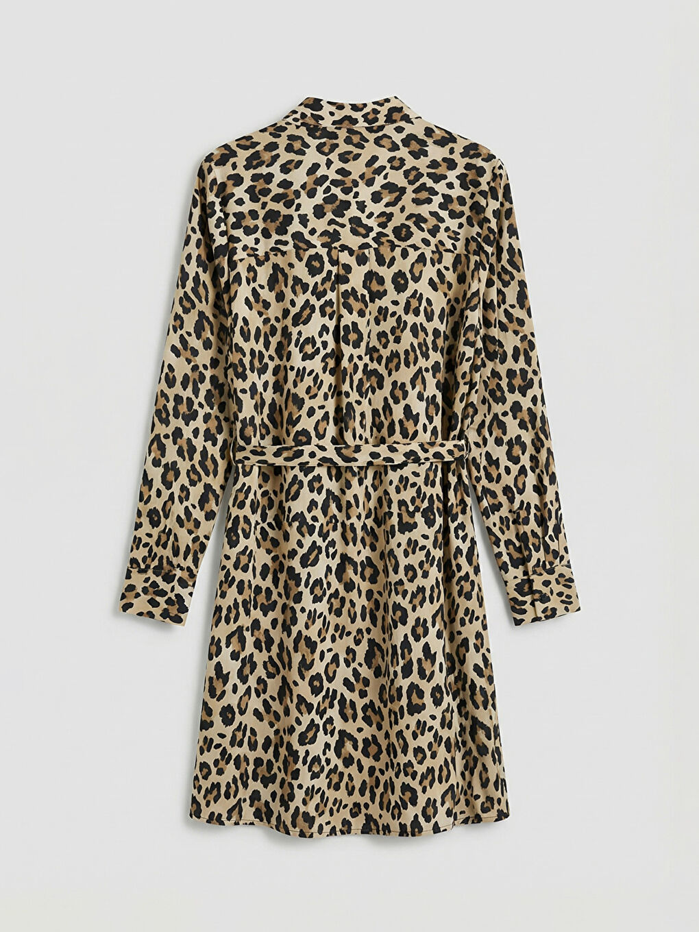 Leopar Desenli Kadın Gömlek Tunik-5
