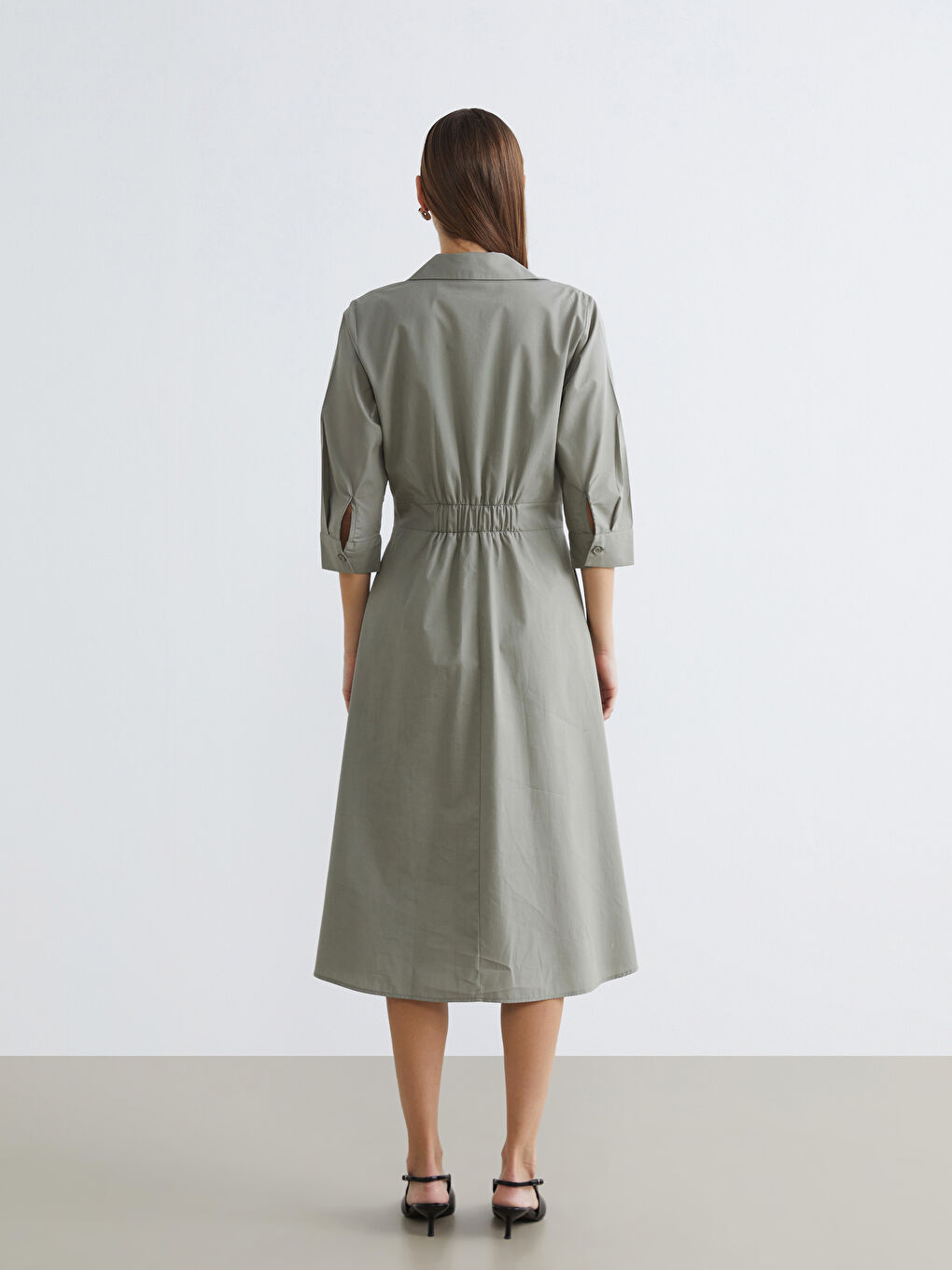 Φόρεμα με Κολάρο Ποπλίνα-3