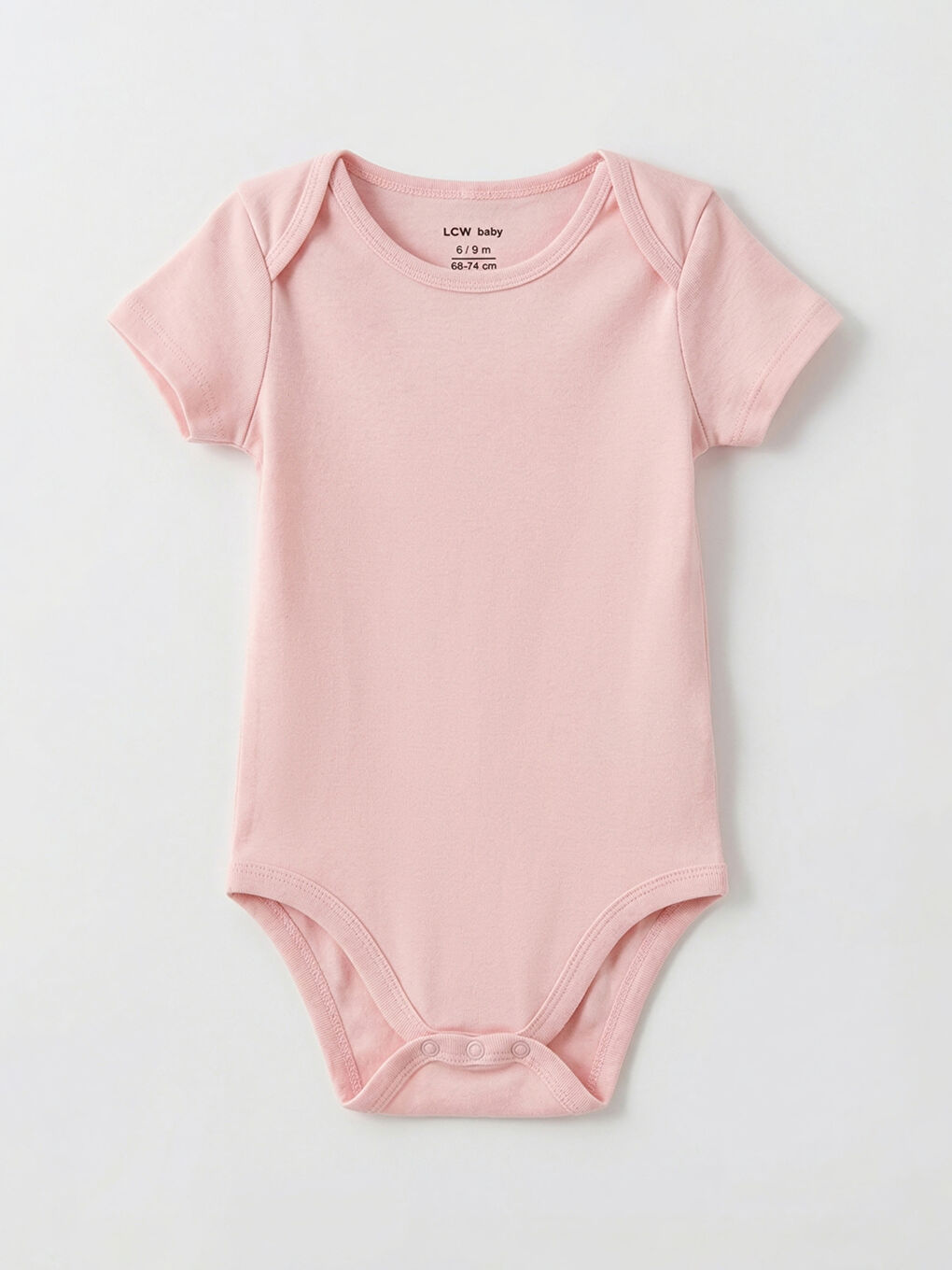 Ekru Bisiklet Yaka Kız Bebek Çıtçıtlı Body 2'li-3