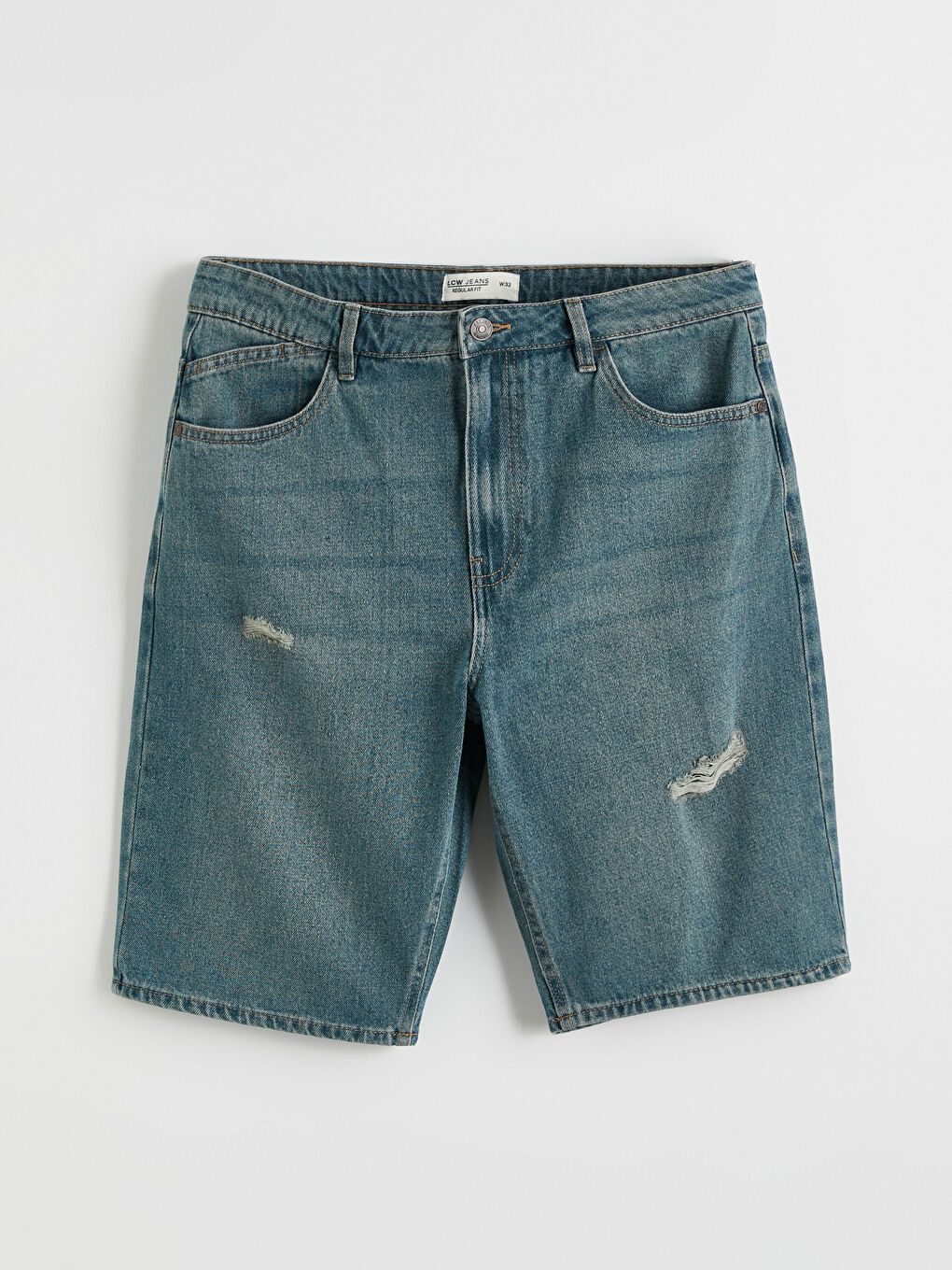 Regular Fit Men's Denim Shorts-4