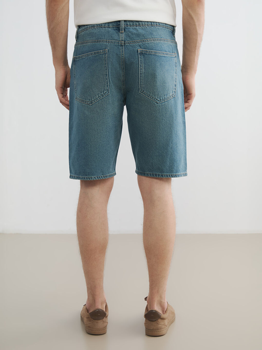 Regular Fit Men's Denim Shorts-3