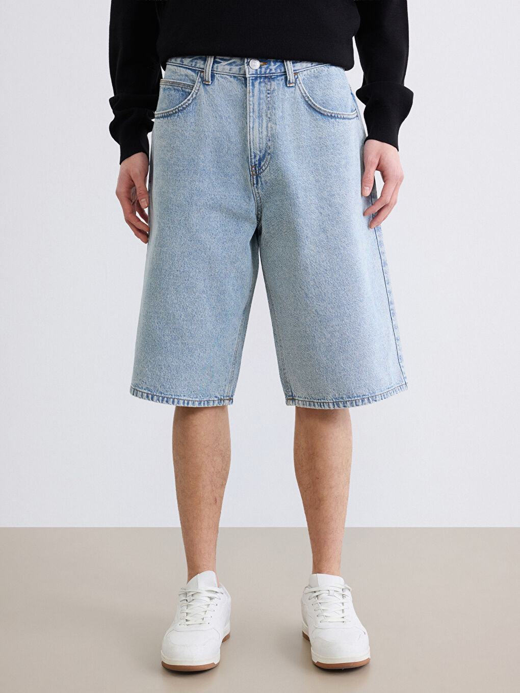 Man INDIGO Denim Shorts-1