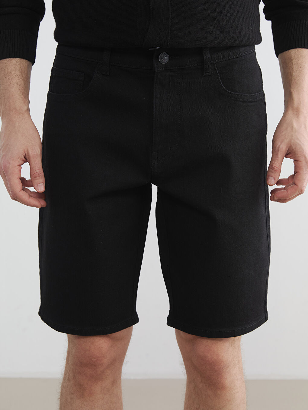 Slim Fit Men's Denim Shorts-2