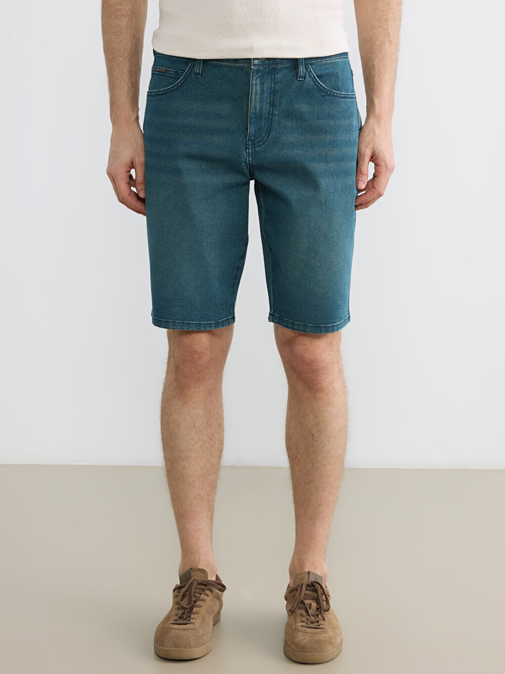 Muški teksas šorts uskog kroja-1