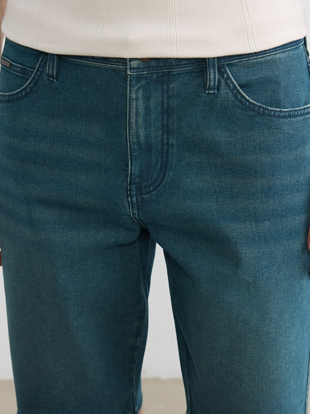 Muški teksas šorts uskog kroja-2