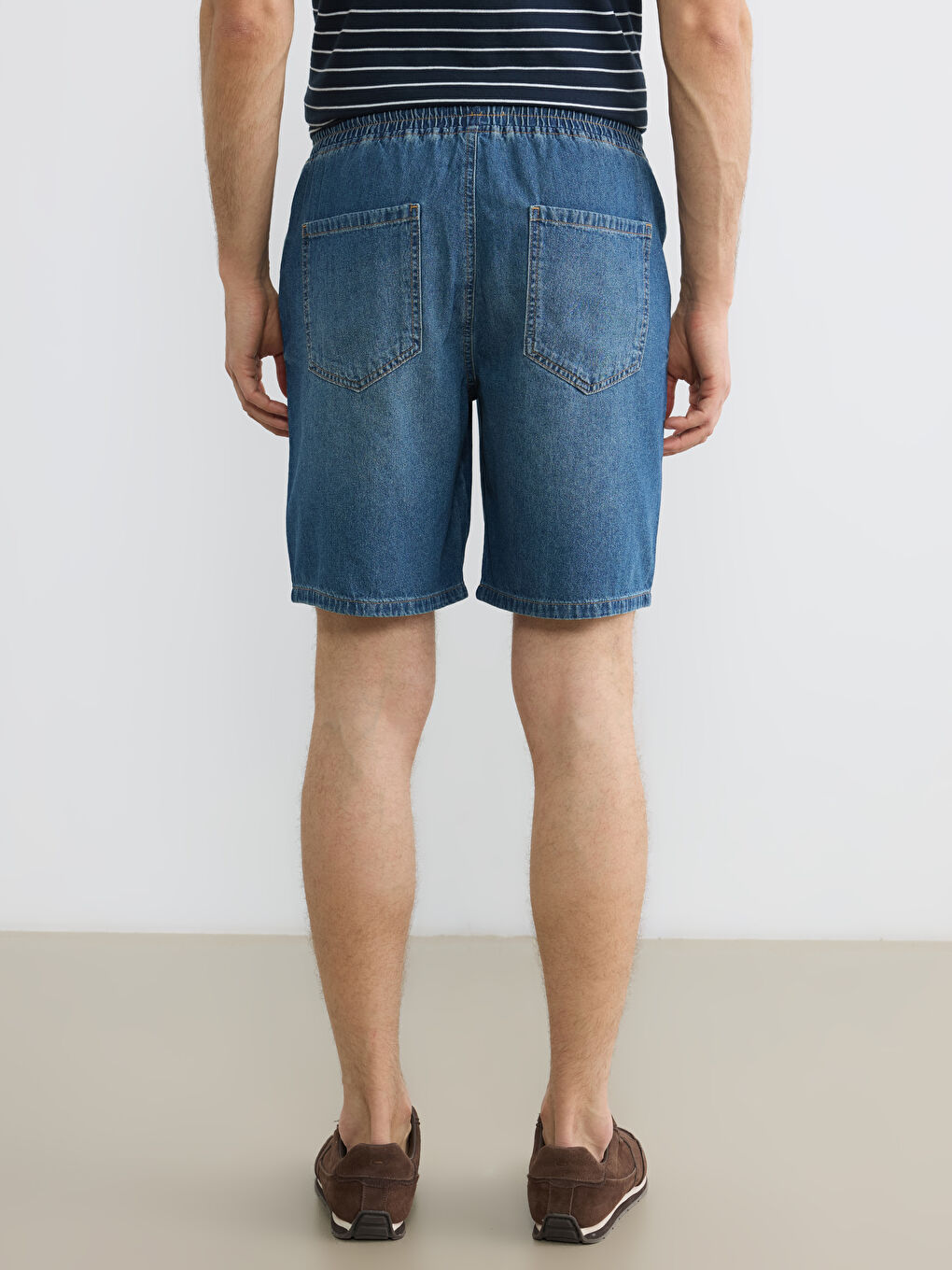 Man INDIGO Denim Shorts-3