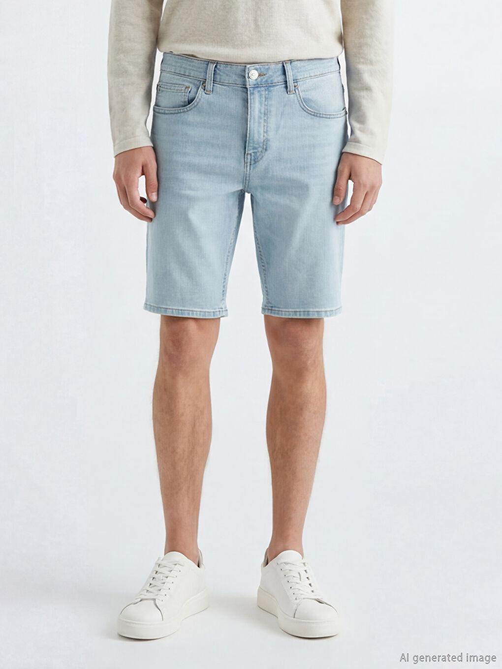 Slim Fit Men's Denim Shorts-1