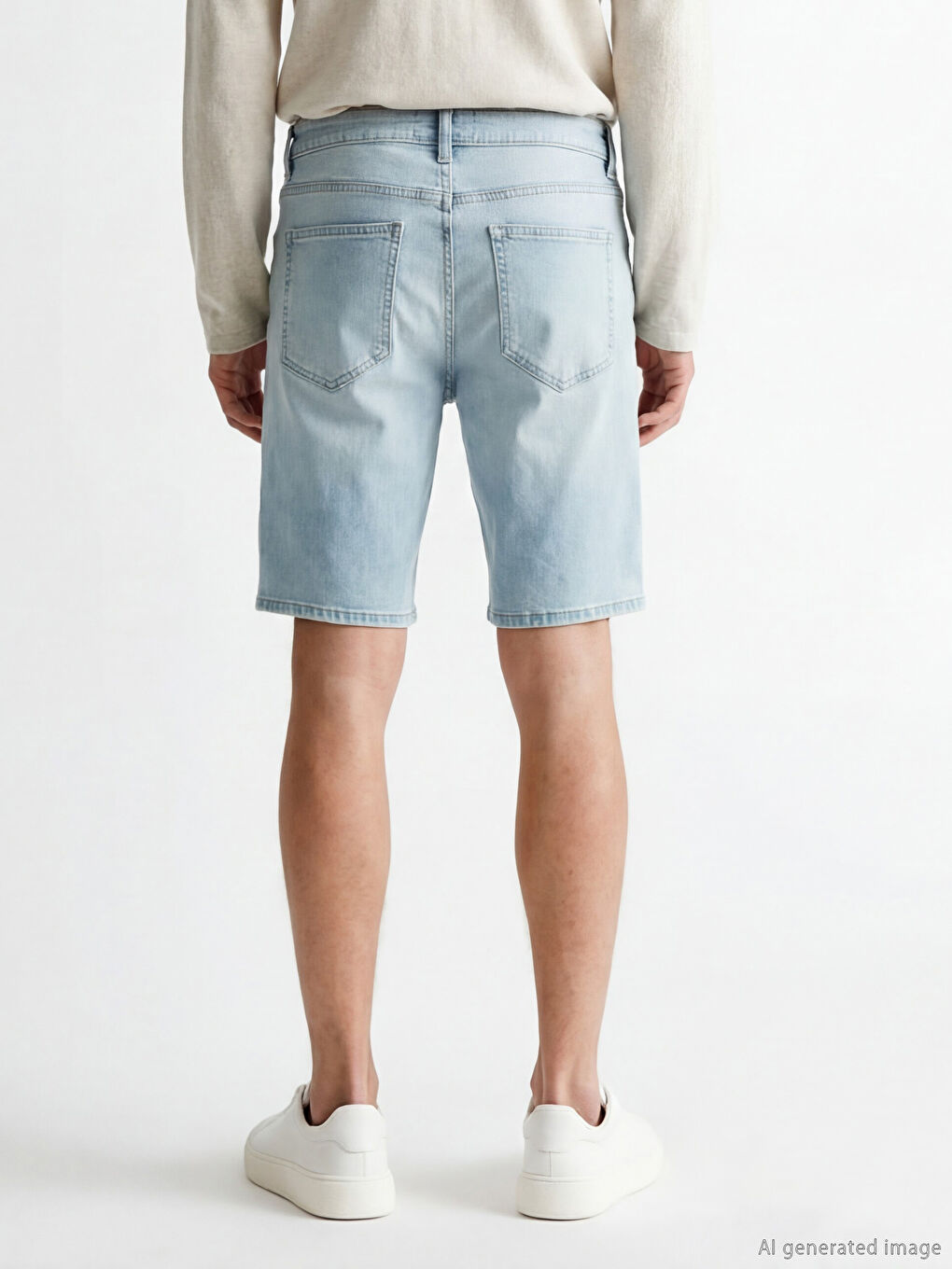Slim Fit Men's Denim Shorts-2