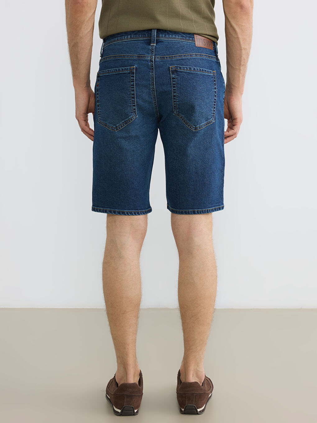 Slim Fit Erkek Jean Şort-3