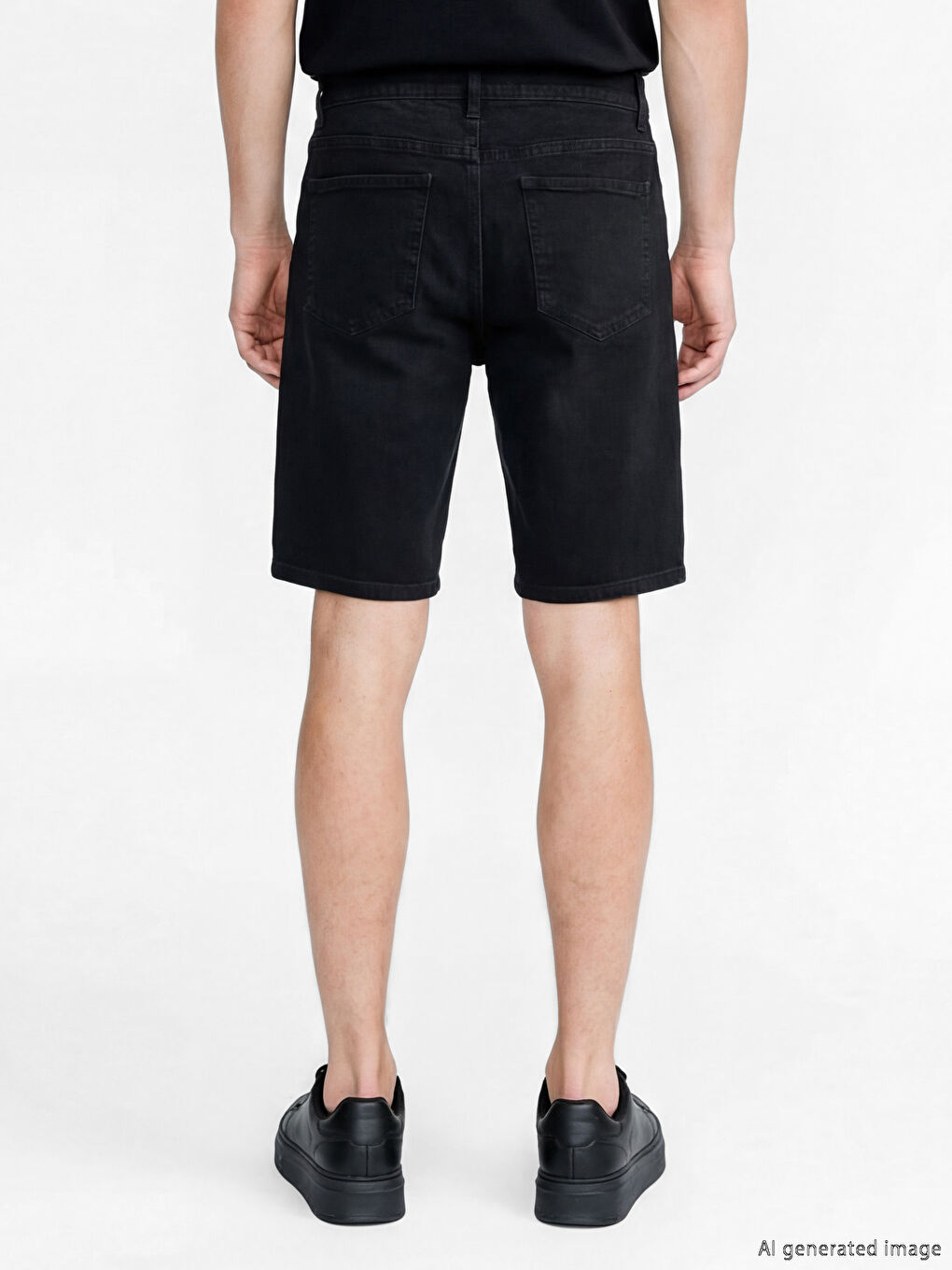 Man BLACK Denim Shorts-2