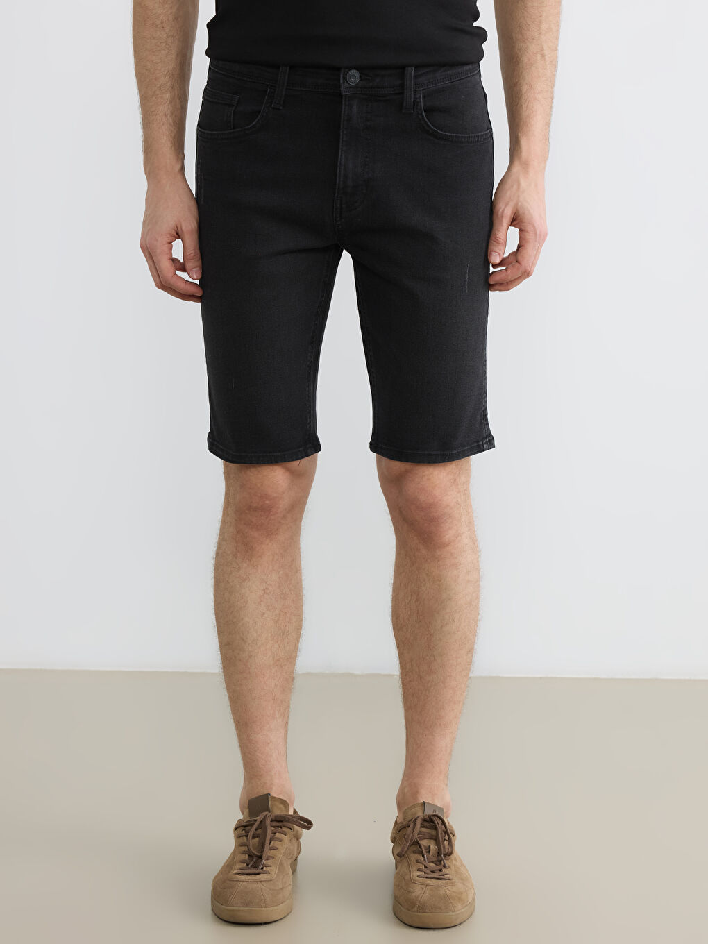 Slim Fit Men's Denim Shorts-1