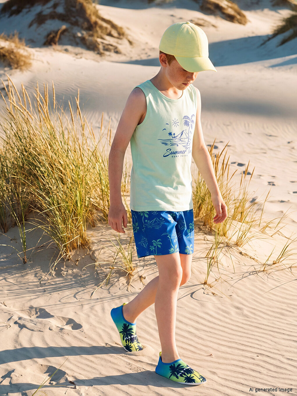 Printed Boys' Swimwear Set-1