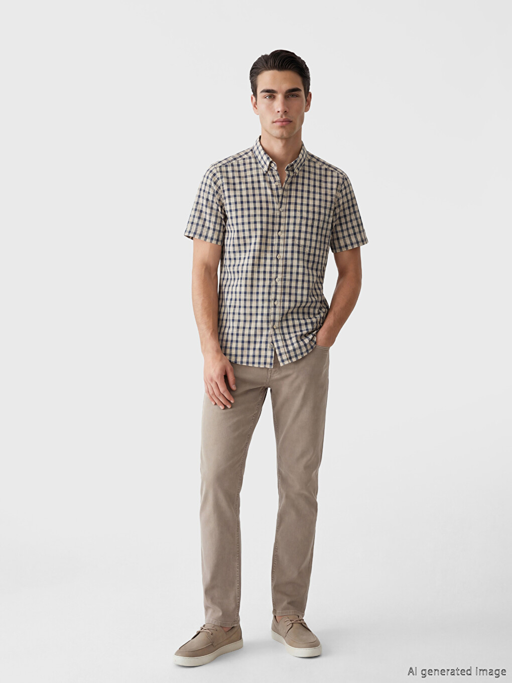 Chemise Oxford À Carreaux Regular Fit Pour Homme-2