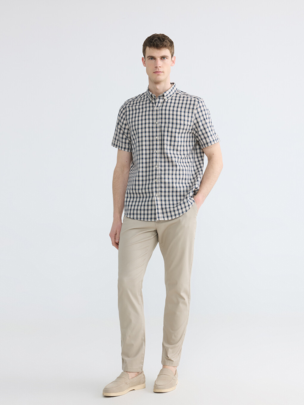 Chemise Oxford À Carreaux Regular Fit Pour Homme-3