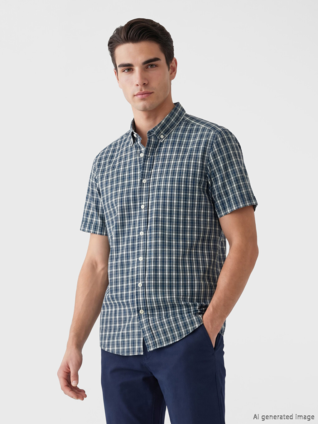 Chemise Oxford À Carreaux Regular Fit Pour Homme-1