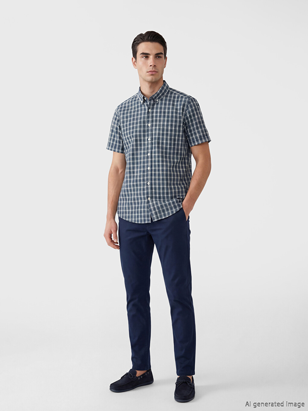 Chemise Oxford À Carreaux Regular Fit Pour Homme-2