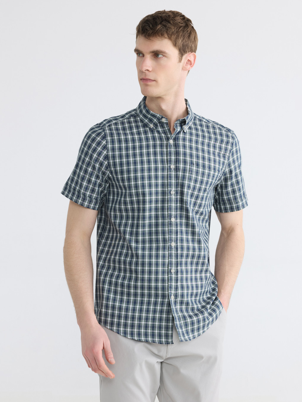 Chemise Oxford À Carreaux Regular Fit Pour Homme