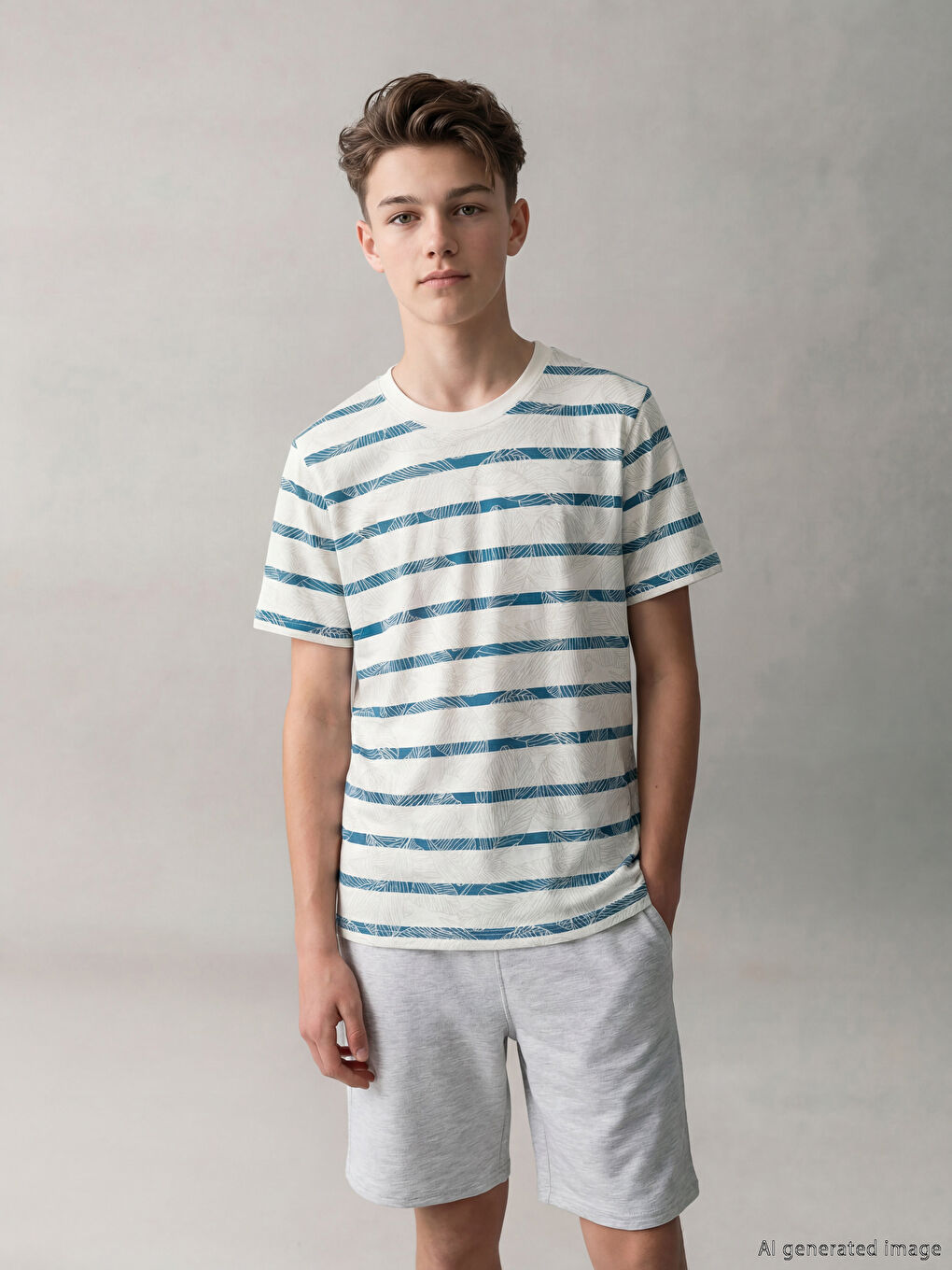 تيشيرت ولادي ياقة دائرية - عبوة من ٢-2