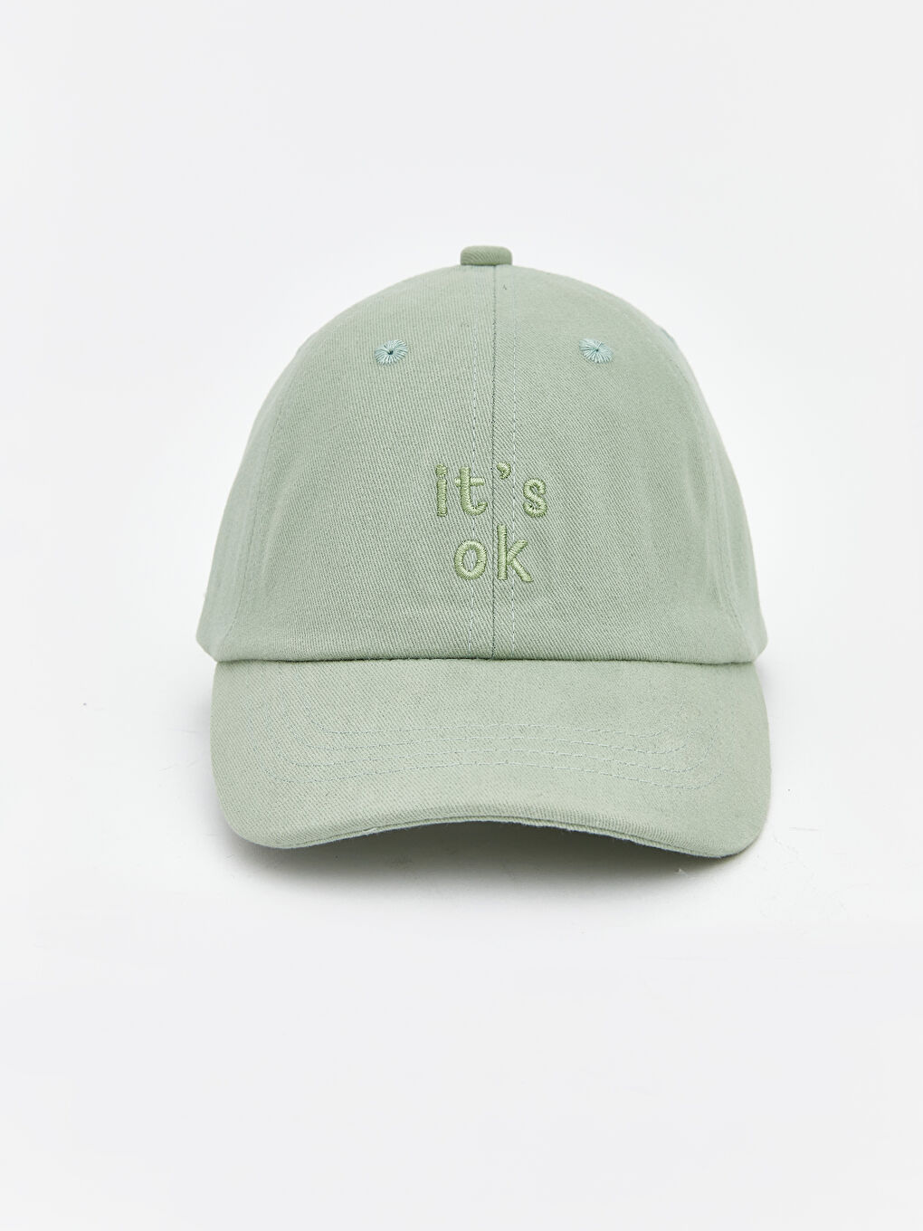 Yeşil Yazı Nakışlı Erkek Bebek Kep Şapka