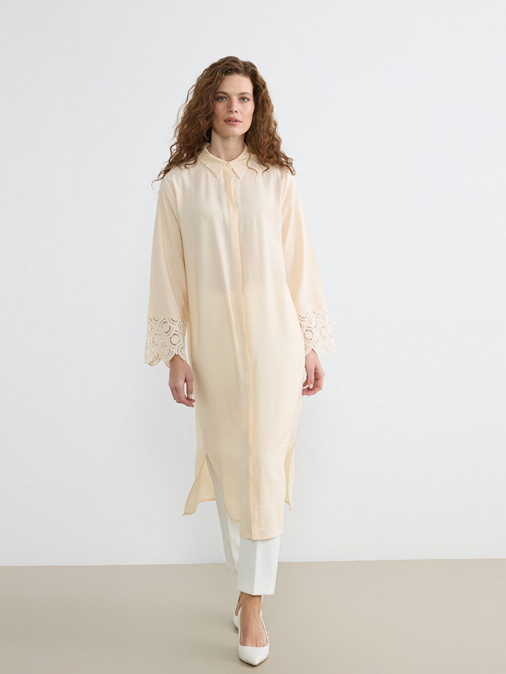 Woman BEIGE Shirt Tunic