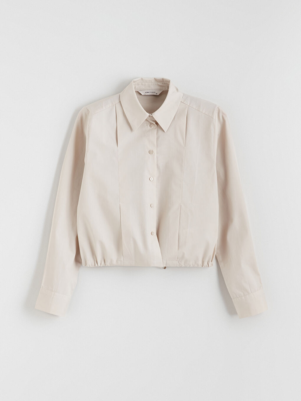 Women's Poplin Shirt with Tie Detail-4