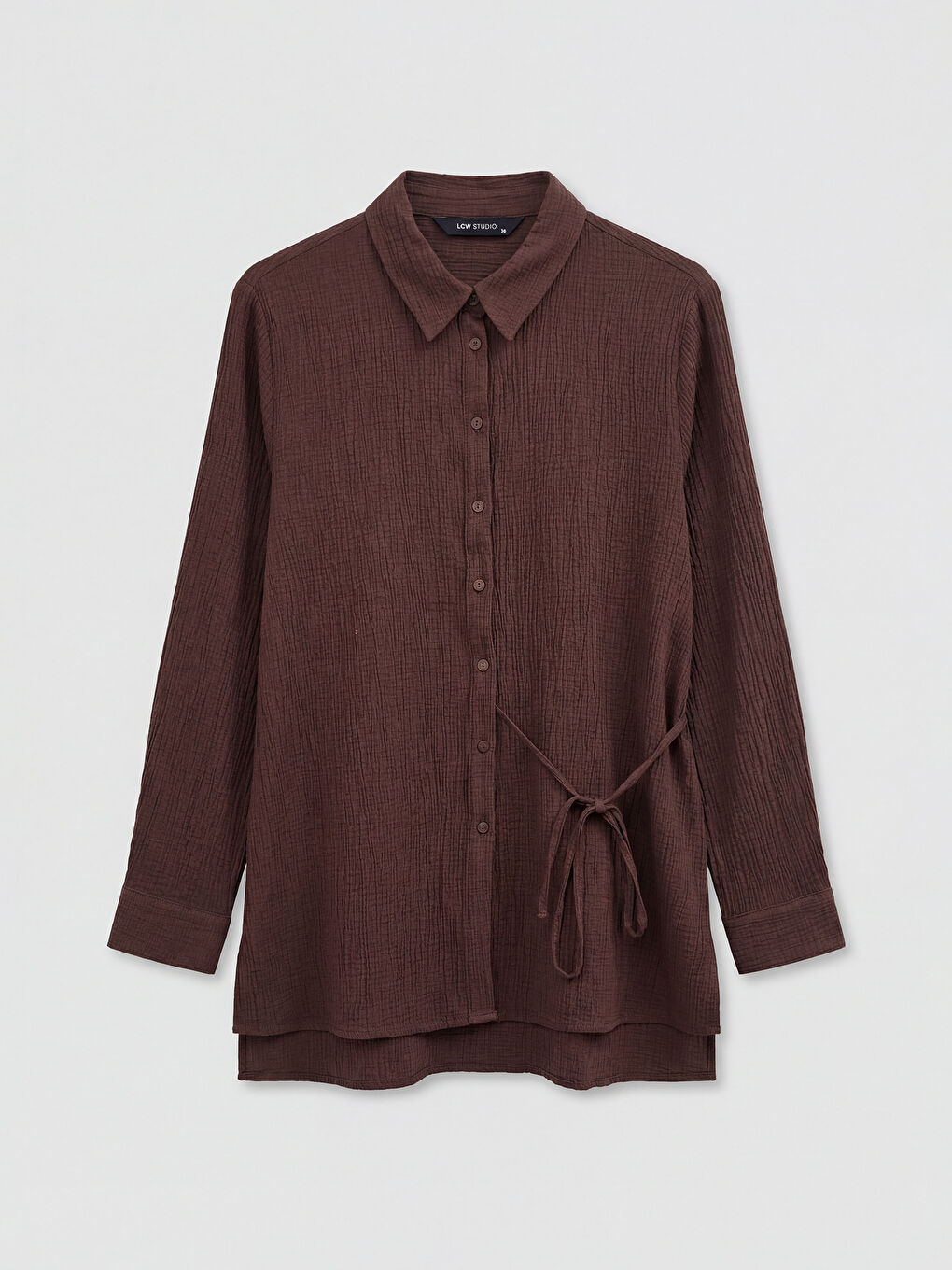 تونیکی کراسی ژنانه‌ی ته‌کسچەرکراو به‌ وردەکاری قۆڵتەکی بەستە