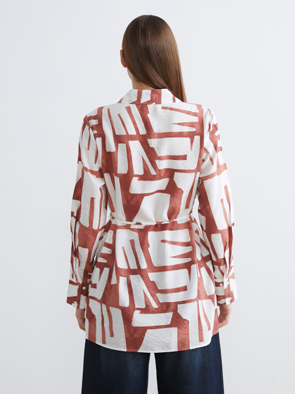 Patterned Women's Shirt Tunic-3