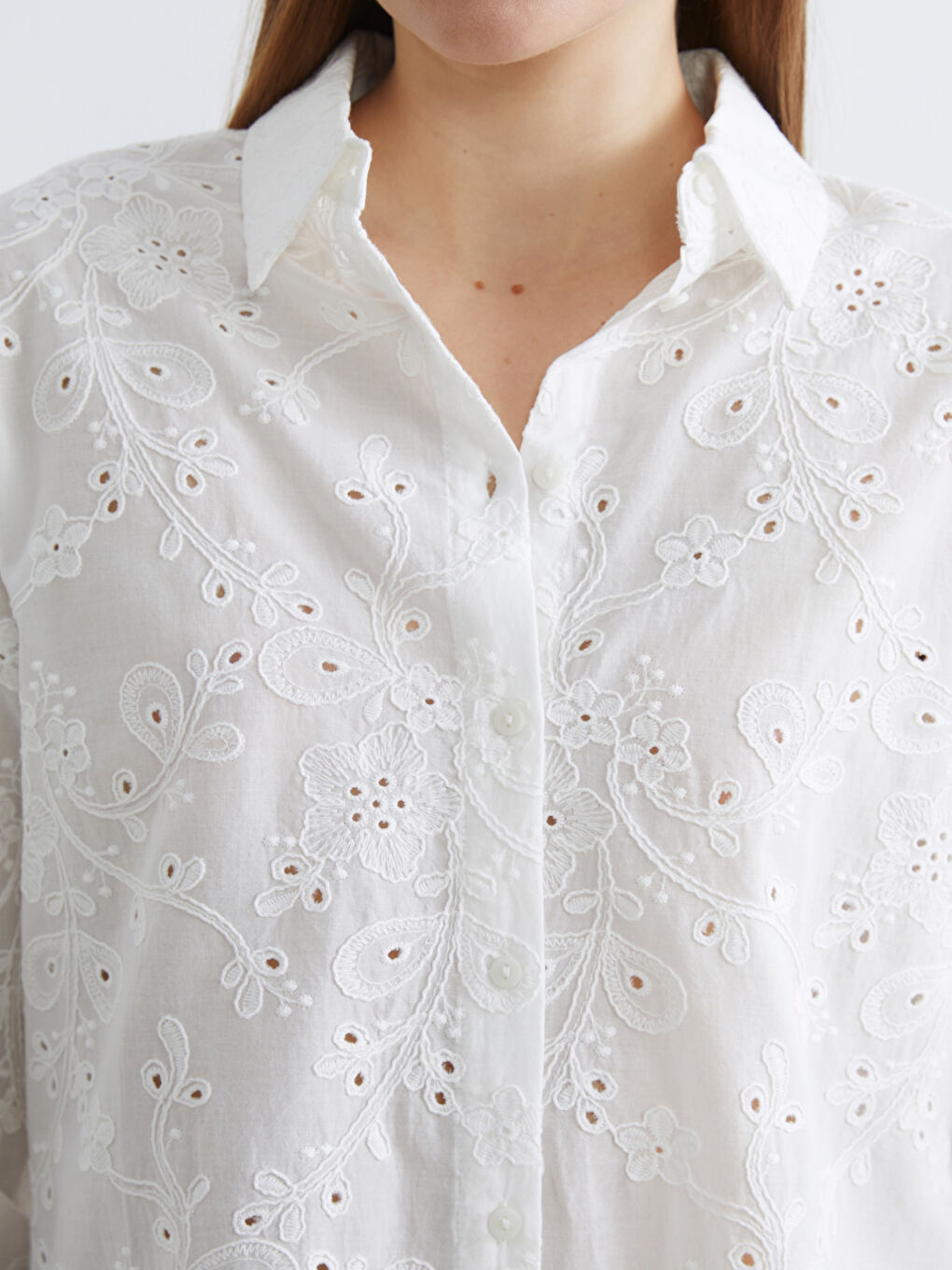 Openwork Women's Shirt Tunic-2