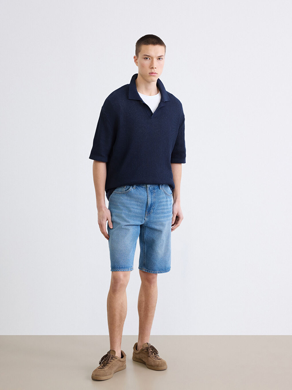 Man INDIGO Denim Shorts