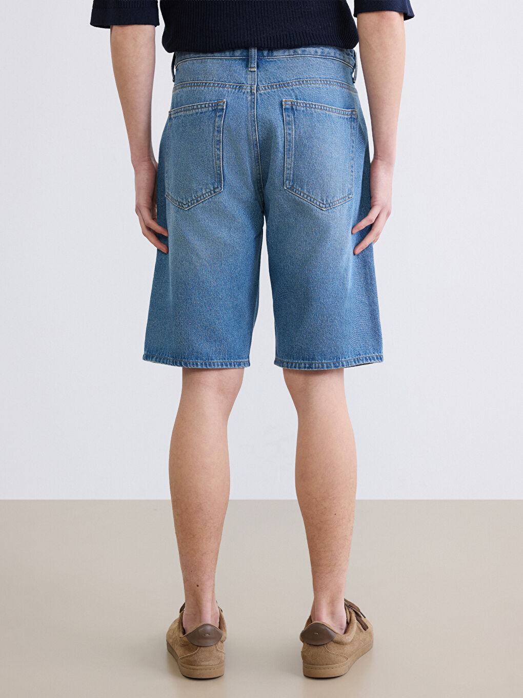 Man INDIGO Denim Shorts-3