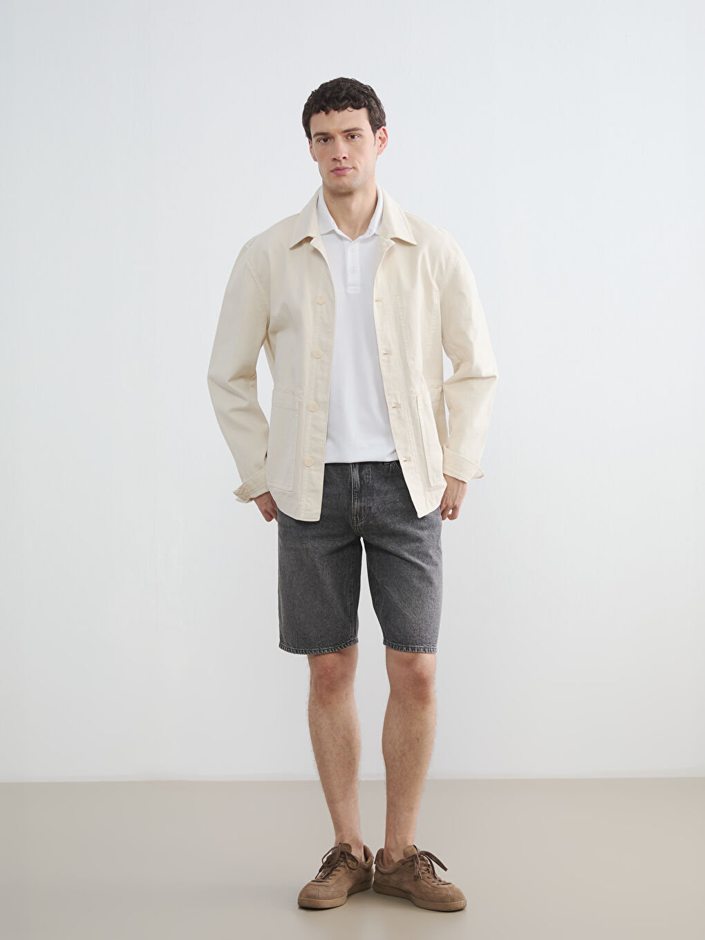 Pantaloni scurți din denim GRI Bărbat