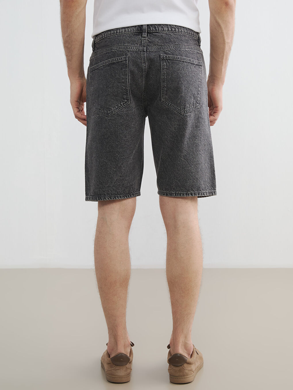 Pantaloni scurți din denim GRI Bărbat-3