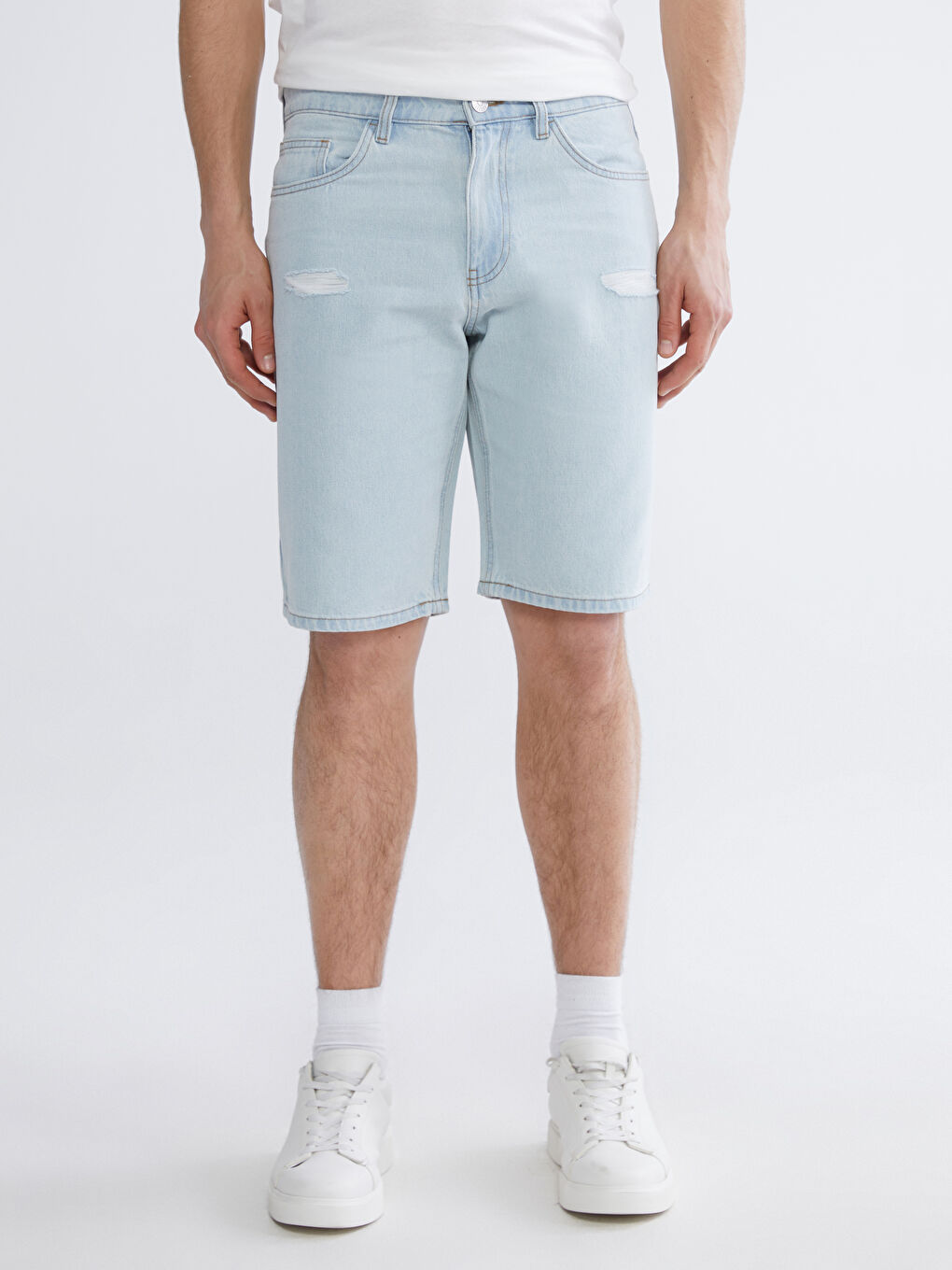 Man INDIGO Denim Shorts-1