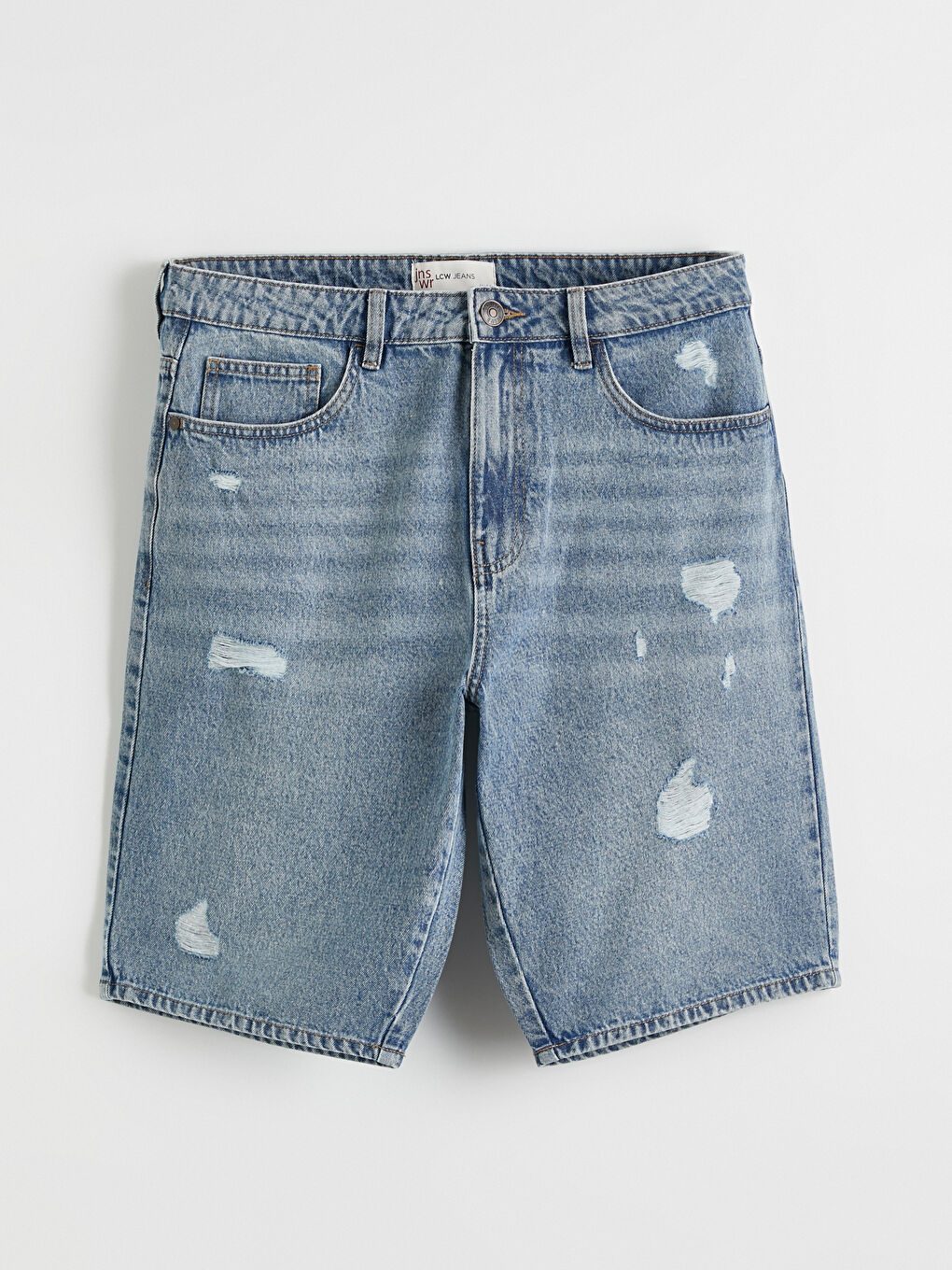 Man INDIGO Denim Shorts-4