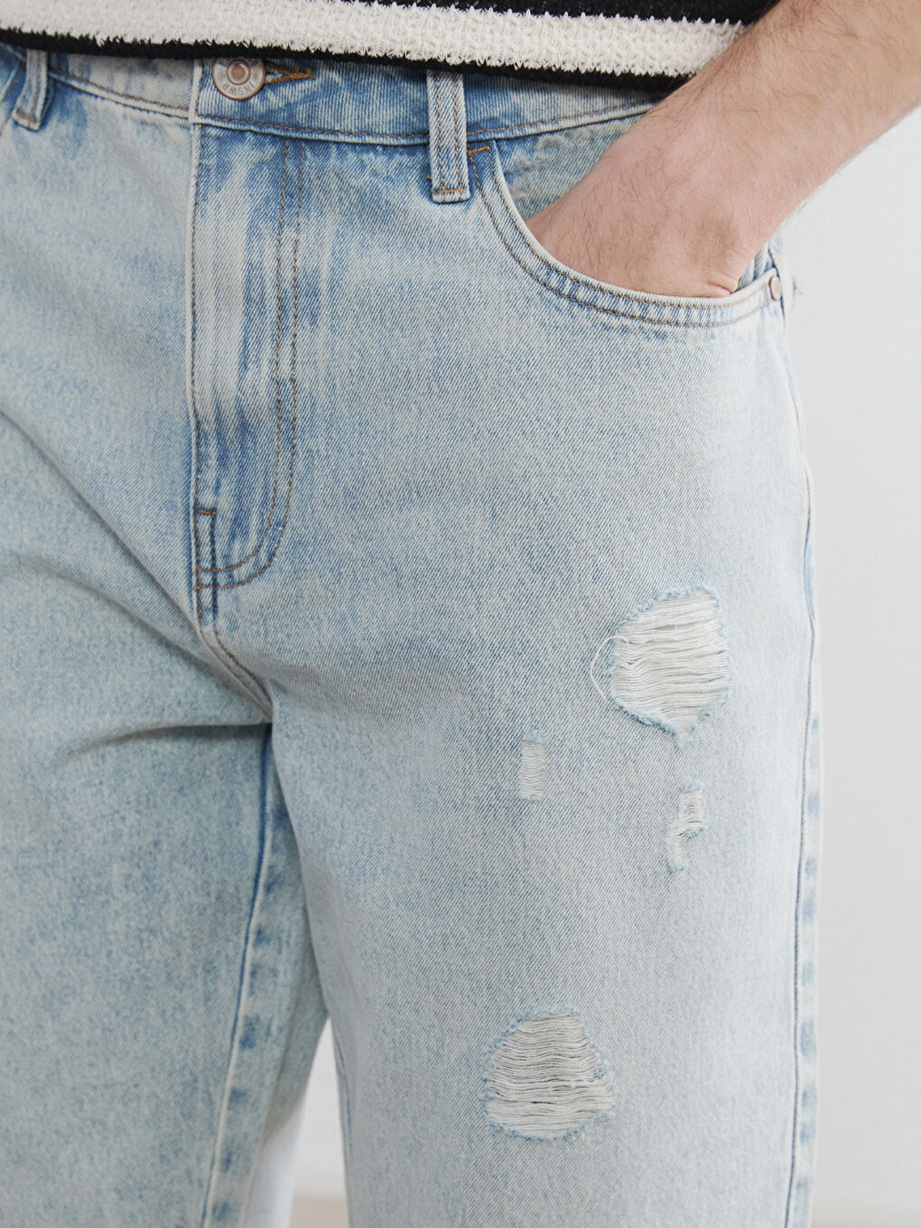 Man INDIGO Denim Shorts-2