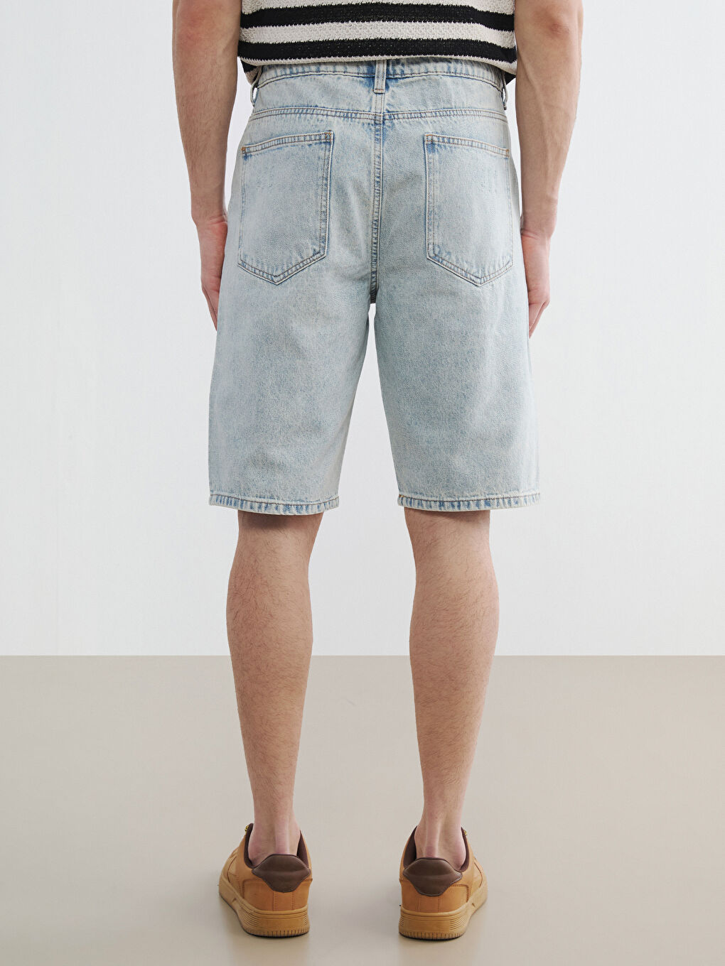 Man INDIGO Denim Shorts-3