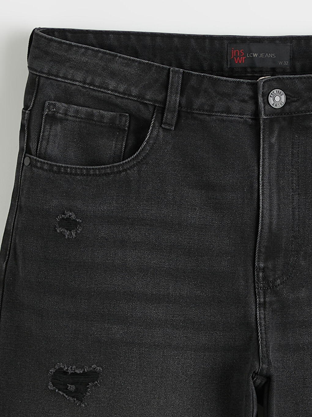 Мъжки дънкови къси панталони с редовна кройка-6