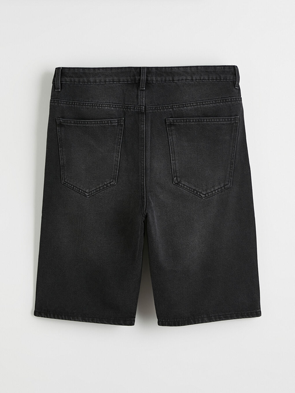 Мъжки дънкови къси панталони с редовна кройка-7