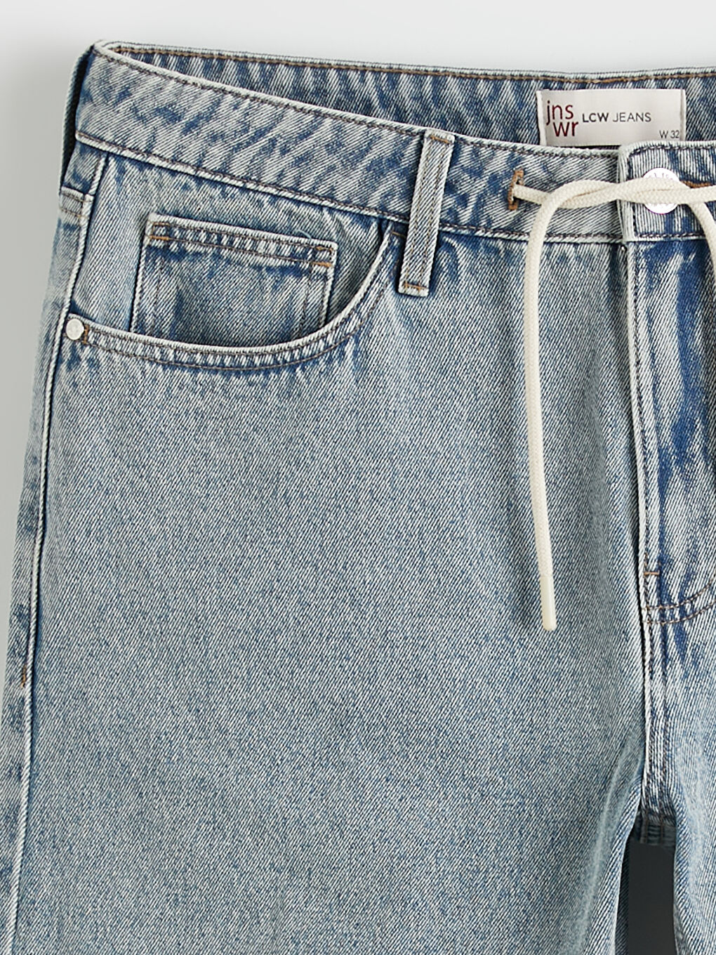 Мъжки дънкови къси панталони с редовна кройка-5