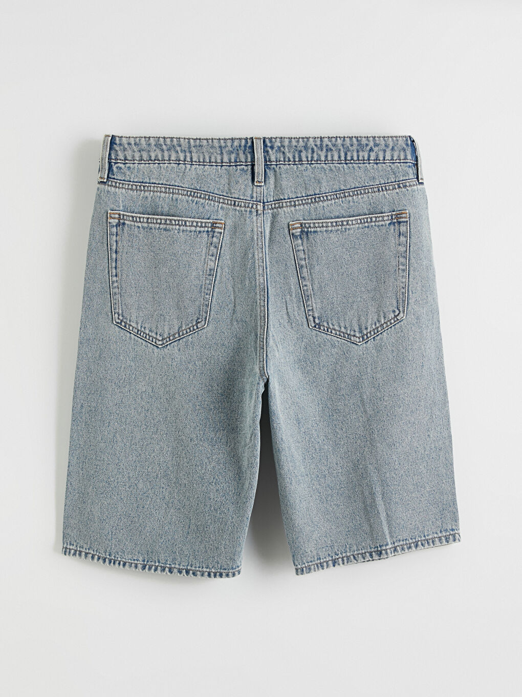 Мъжки дънкови къси панталони с редовна кройка-7