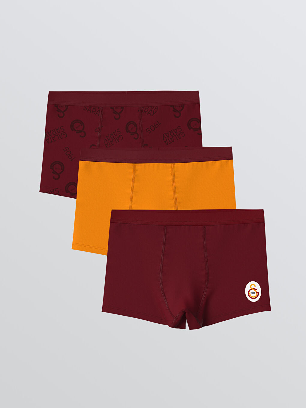 Kırmızı Galatasaray Lisanslı 3'lü Erkek Çocuk Boxer