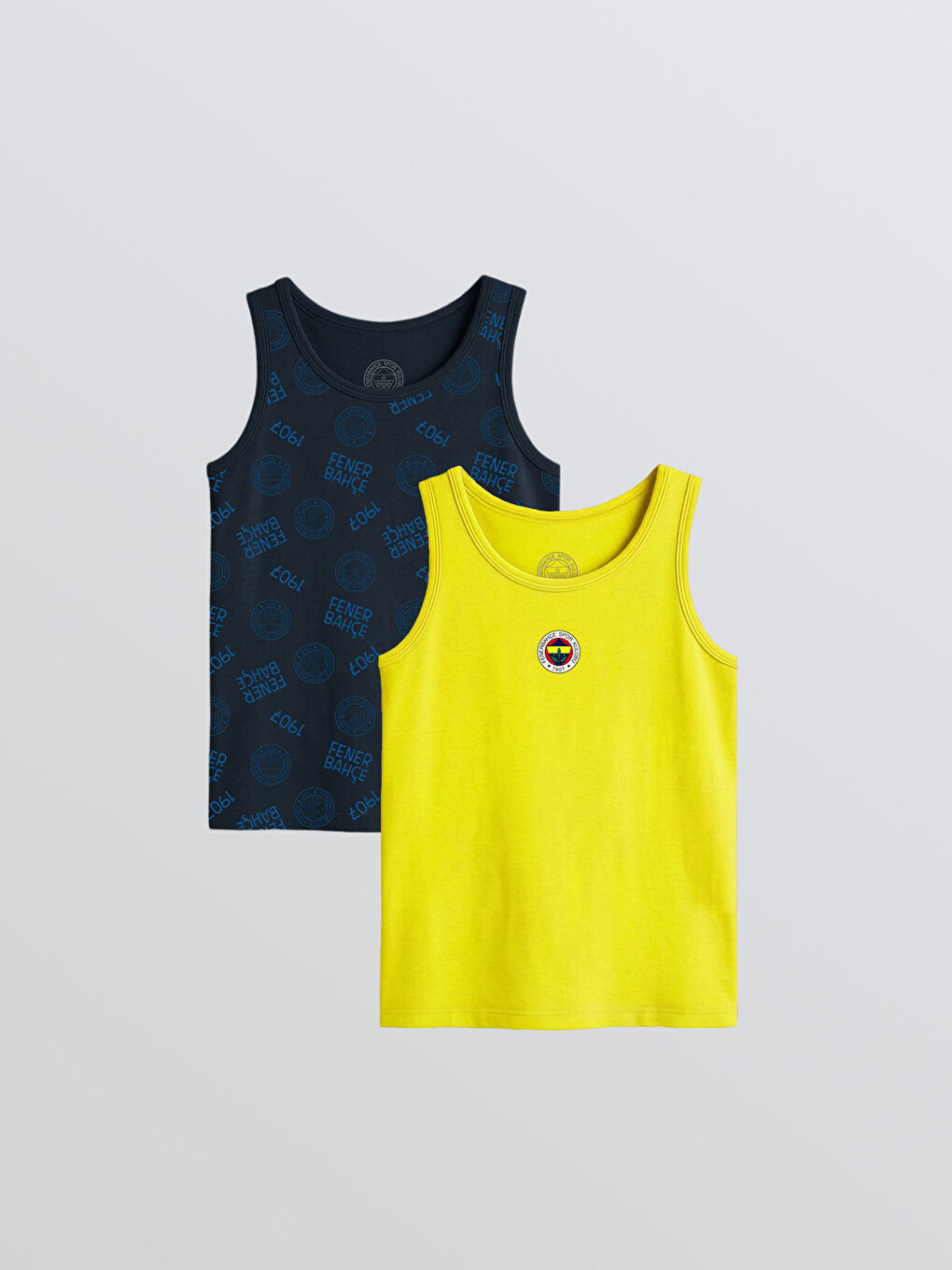 Lacivert Fenerbahçe Baskılı Erkek Çocuk Atlet 2'li